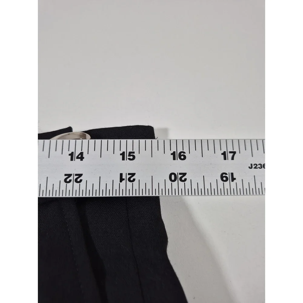 Dress Pants Mens 31x36 Black Wool Flat Front Adjustable Waist Unhemmed
